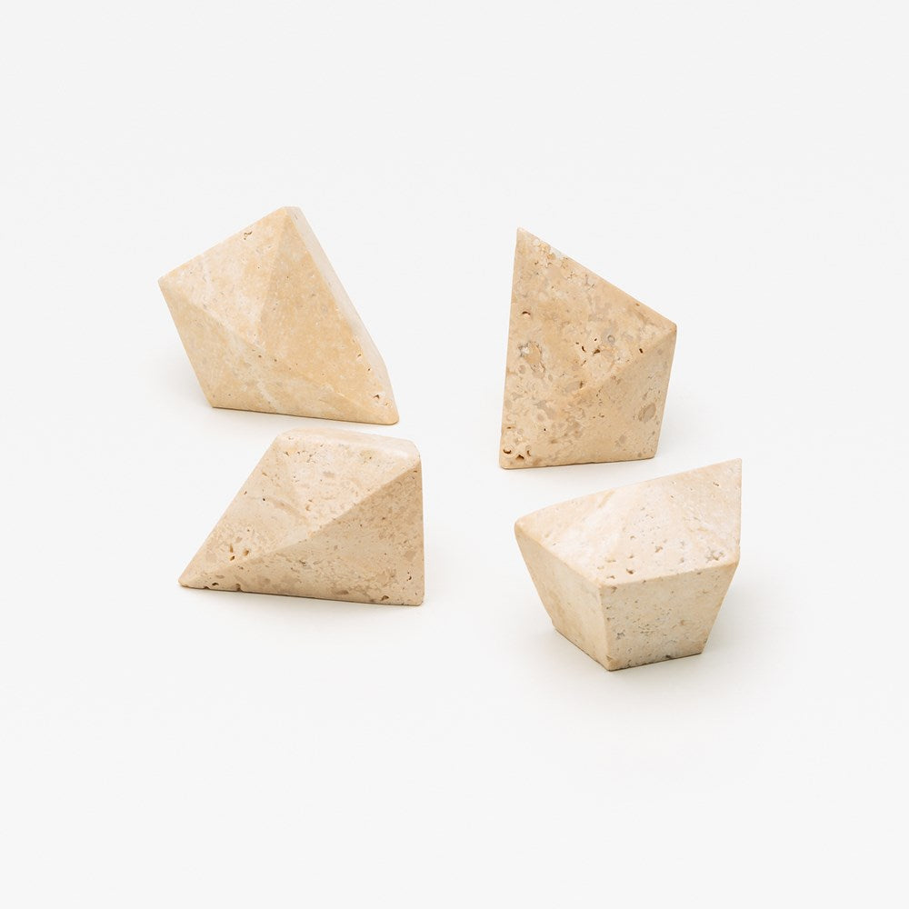 Travertine Prism Cabinet Knob
