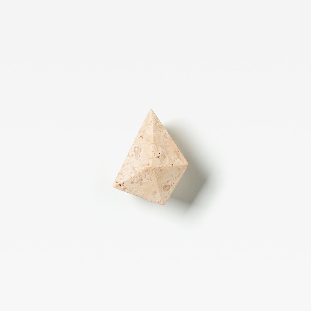 Travertine Prism Cabinet Knob