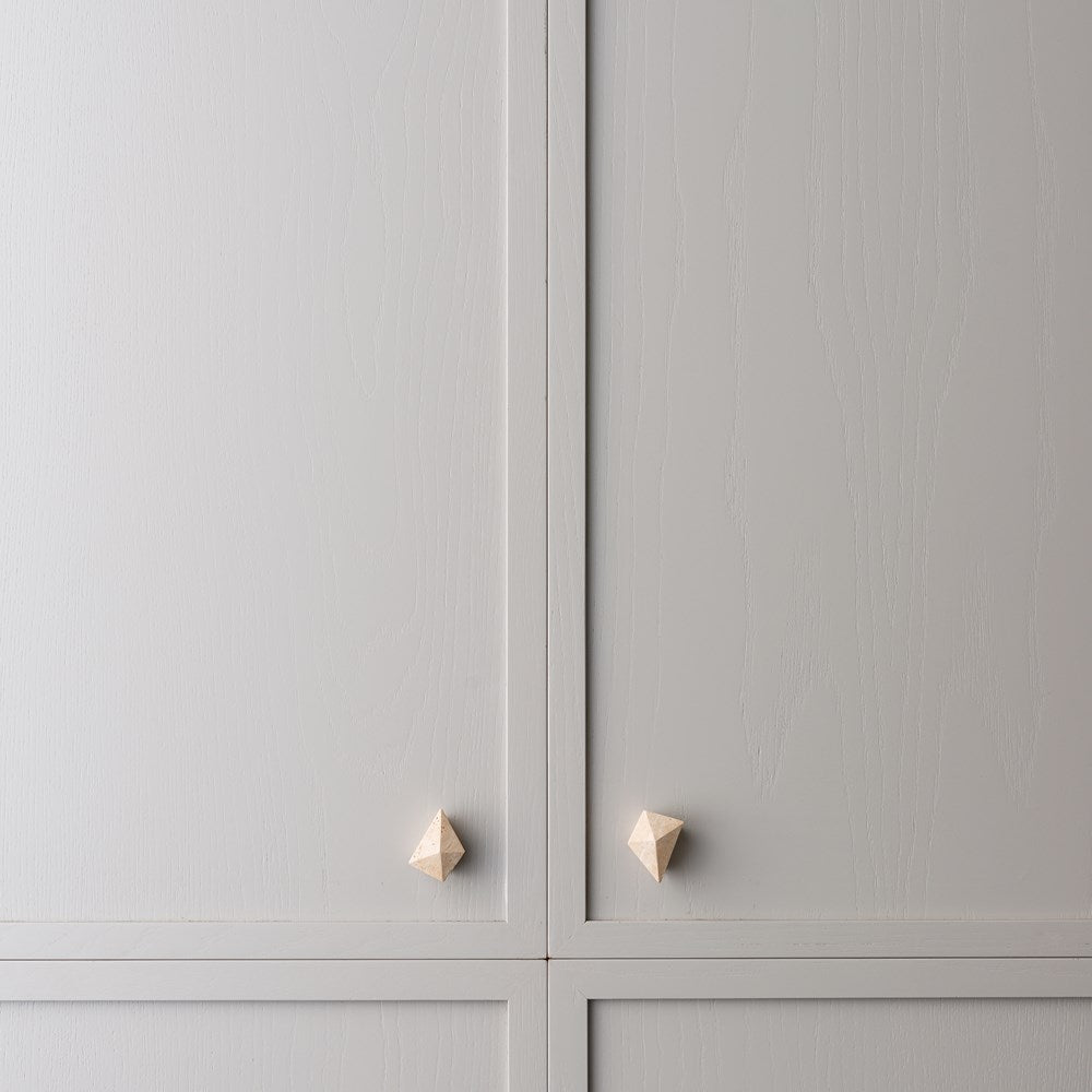 Travertine Prism Cabinet Knob