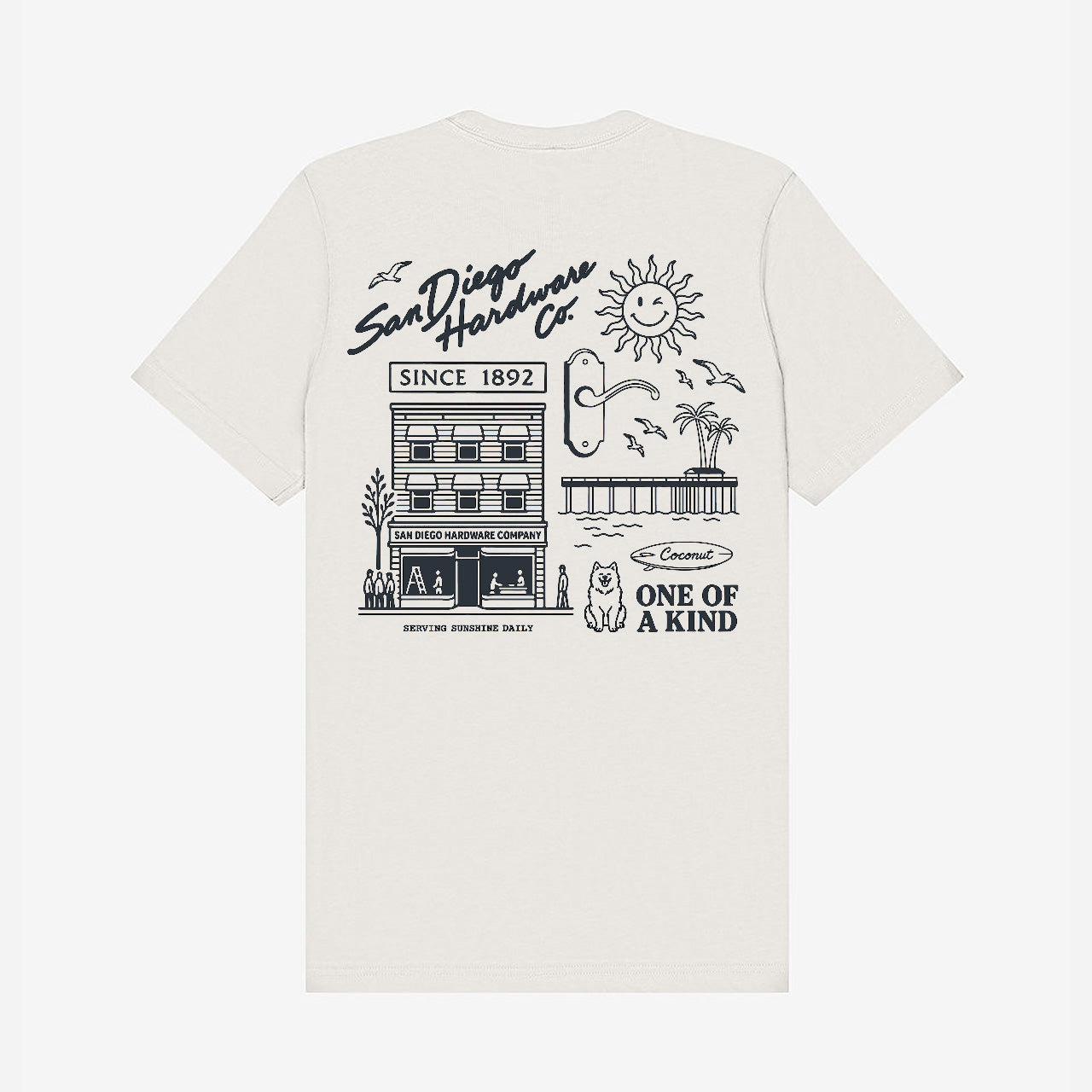 San Diego Hardware Vintage White Tee Shirt