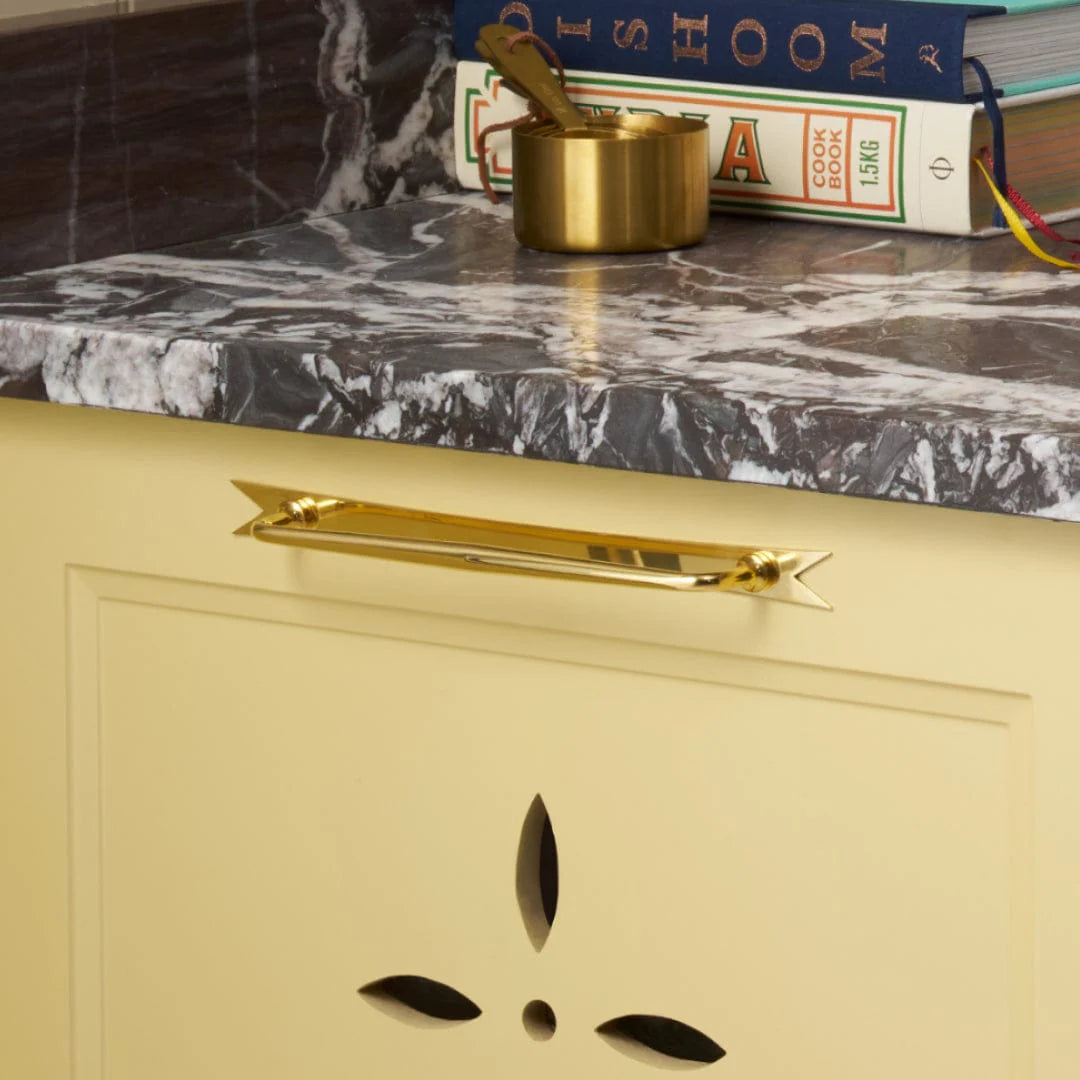 Grayson Cabinet Pull and Ribbon Backplate