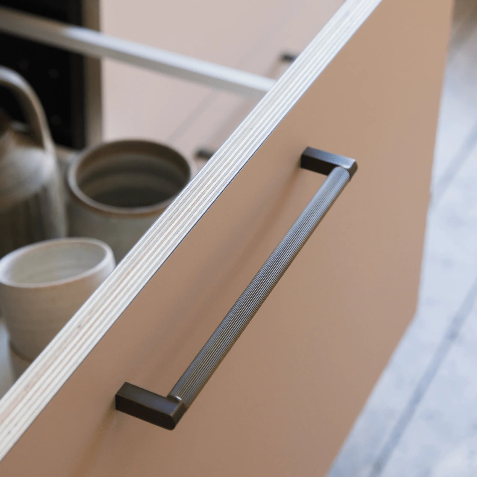 Becker Grooved D-Bar Cabinet Pull