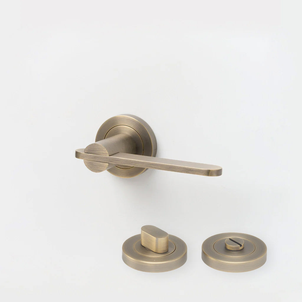 Intersect Solid Brass Door Lever