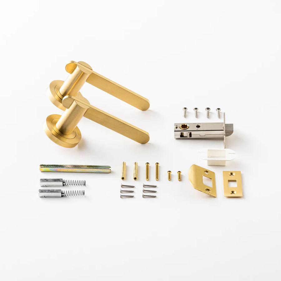 Intersect Solid Brass Door Lever