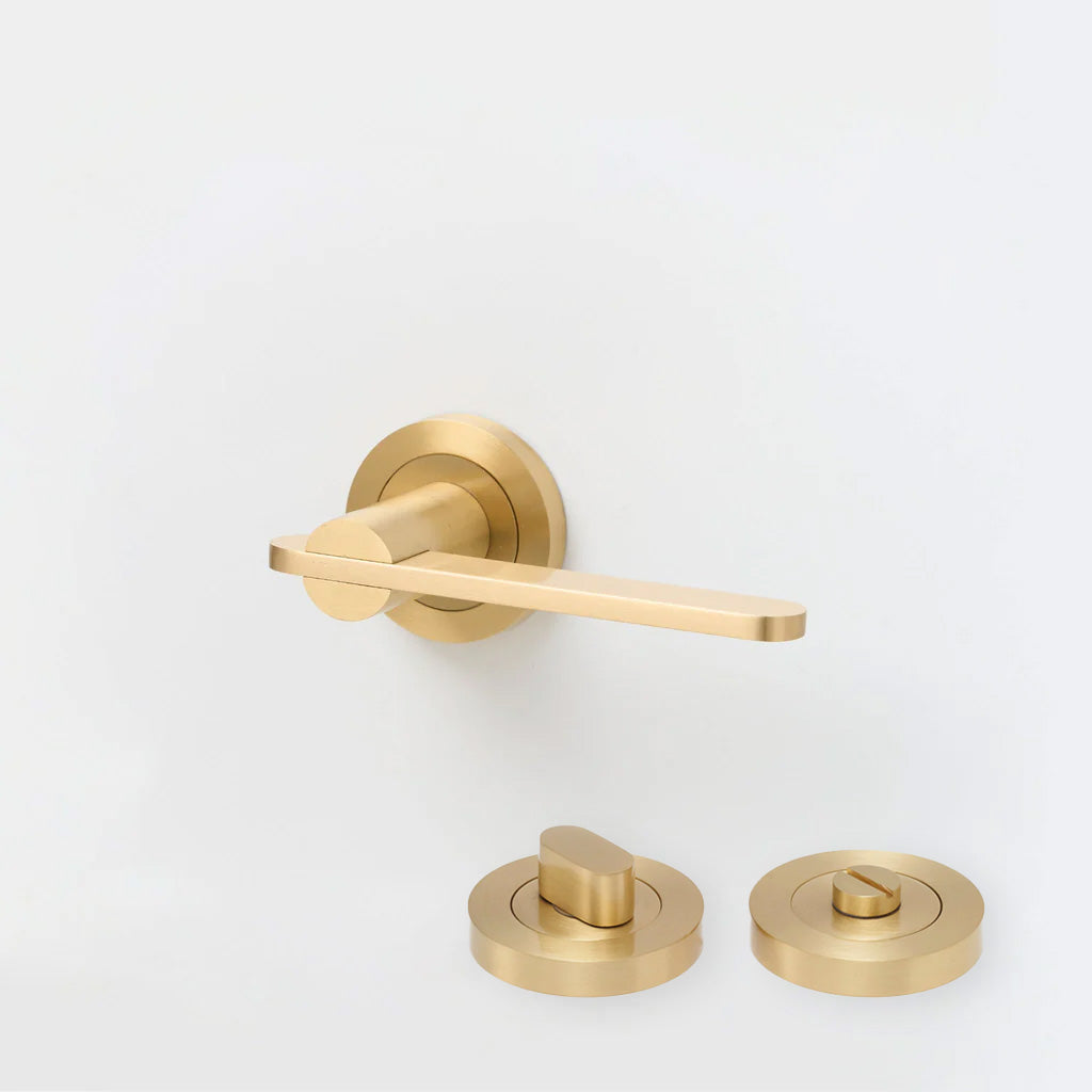 Intersect Solid Brass Door Lever