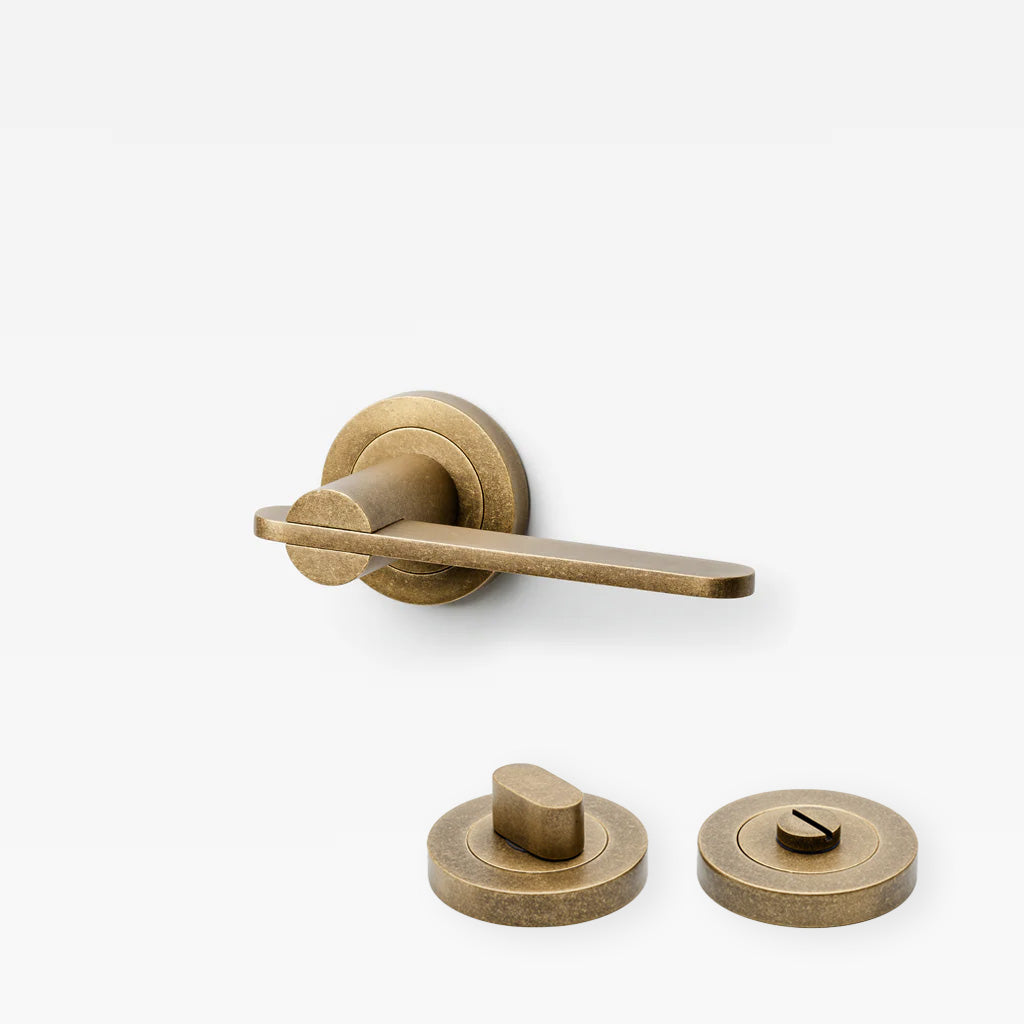 Intersect Solid Brass Door Lever