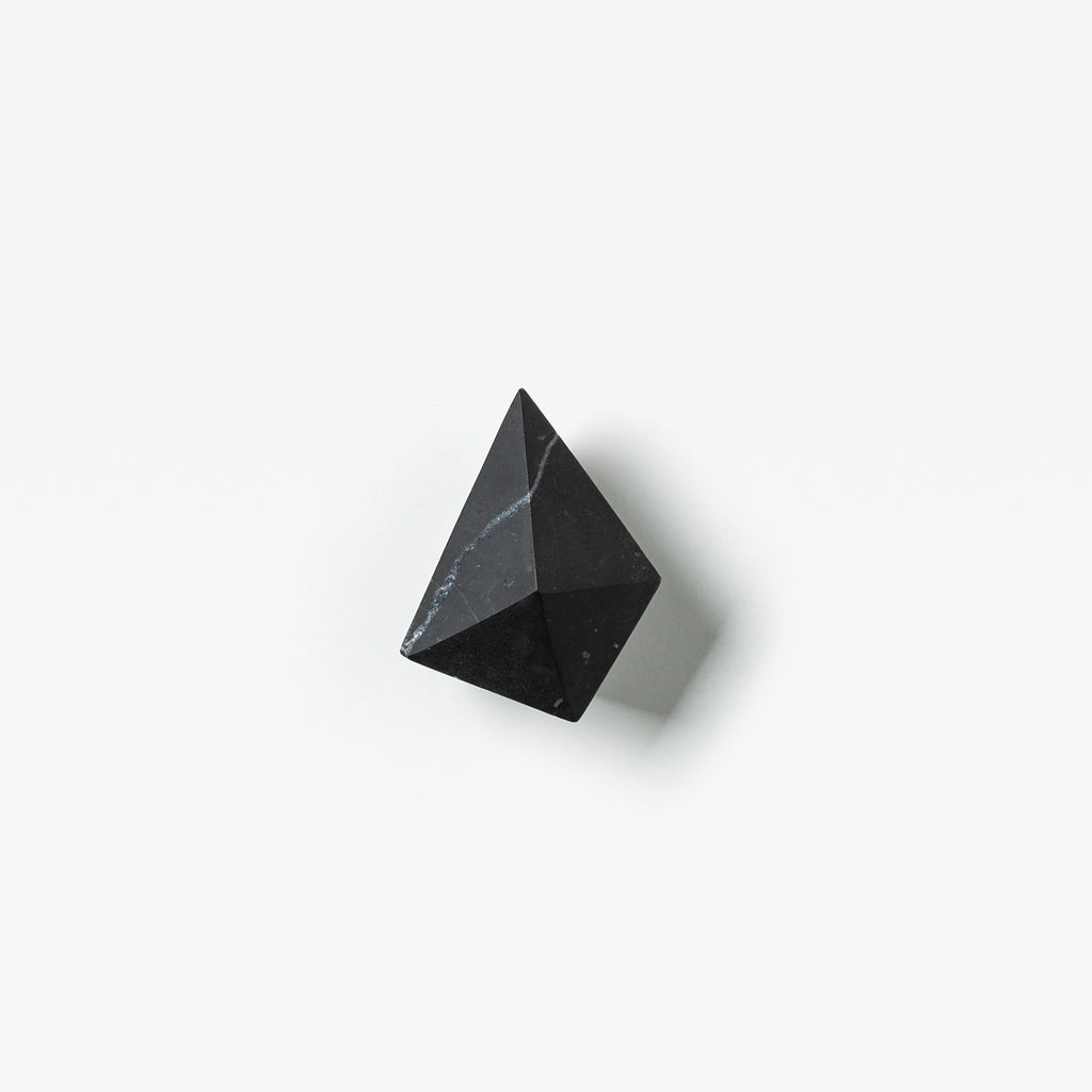 Black Marble Prism Cabinet Knob