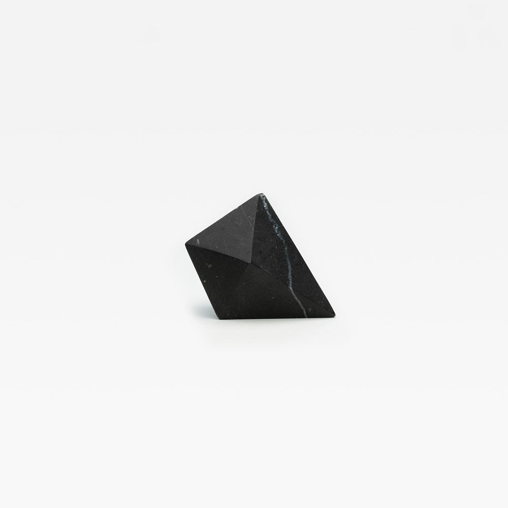 Black Marble Prism Cabinet Knob