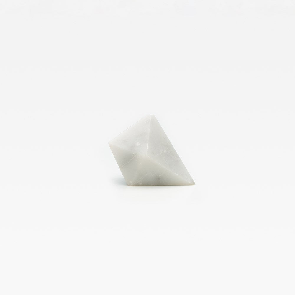 Carrara Marble Prism Cabinet Knob