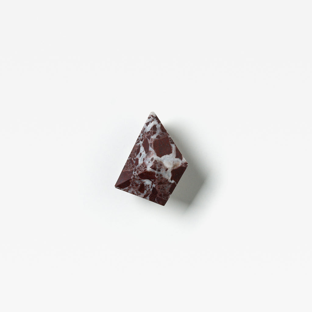 Rosso Prism Marble Cabinet Knob