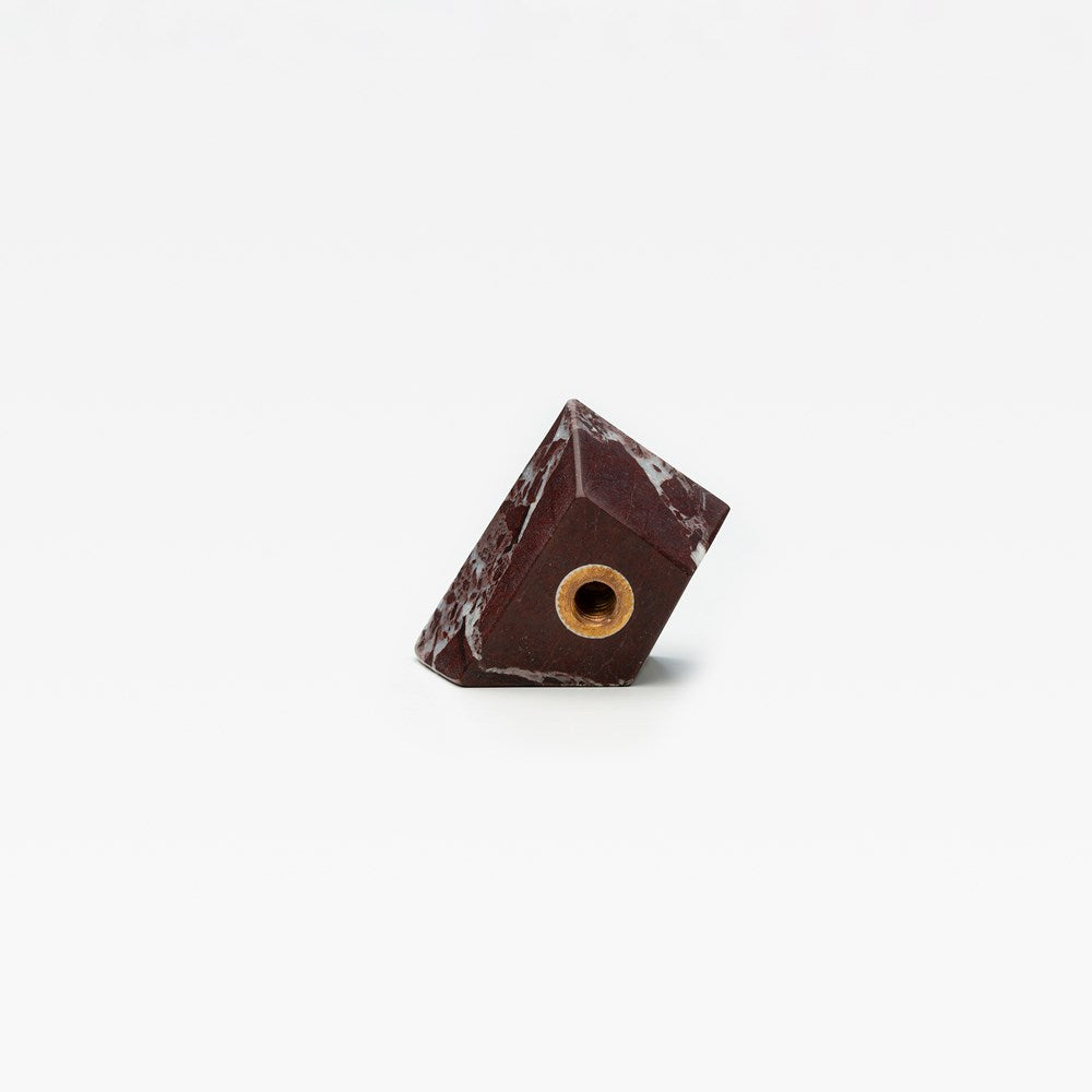 Rosso Prism Marble Cabinet Knob