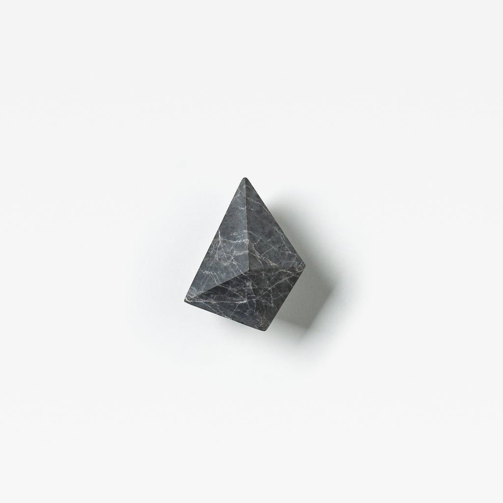 Tundra Grey Marble Prism Cabinet Knob
