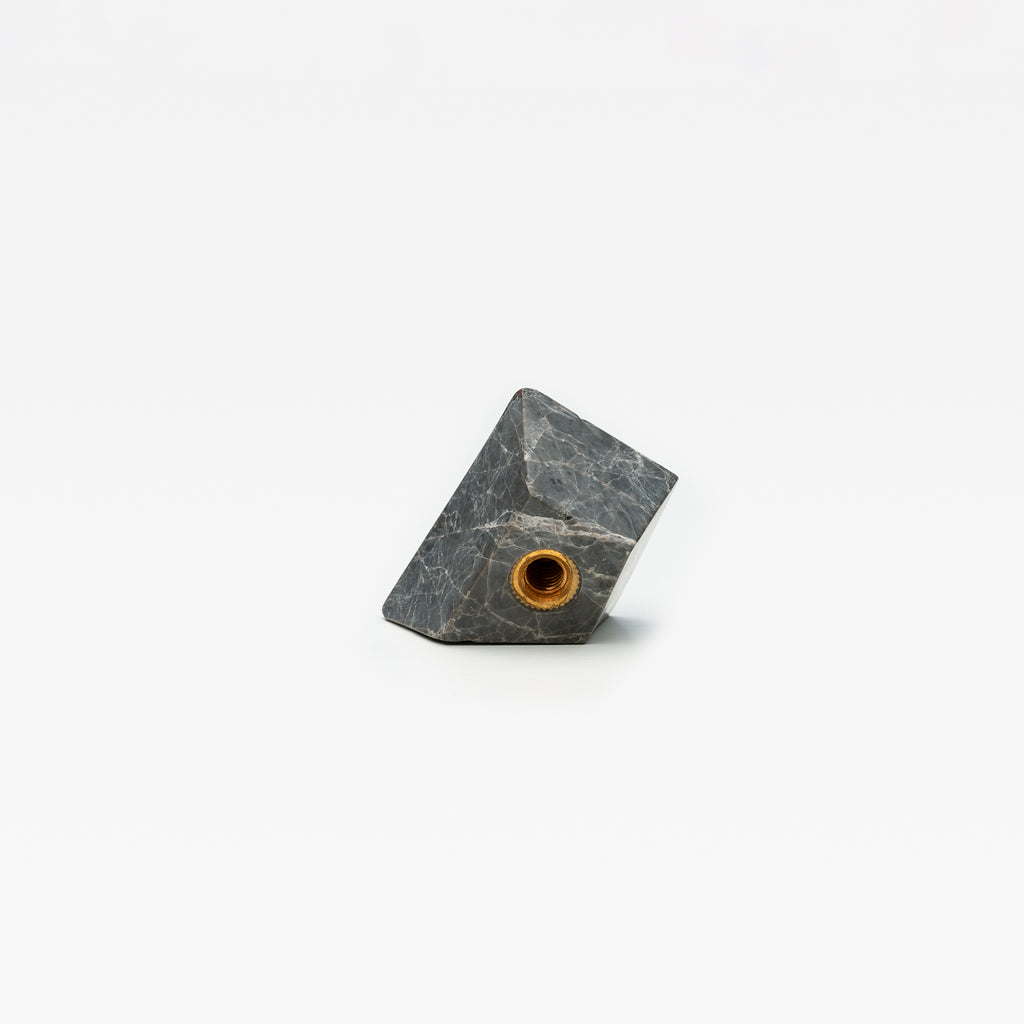 Tundra Grey Marble Prism Cabinet Knob