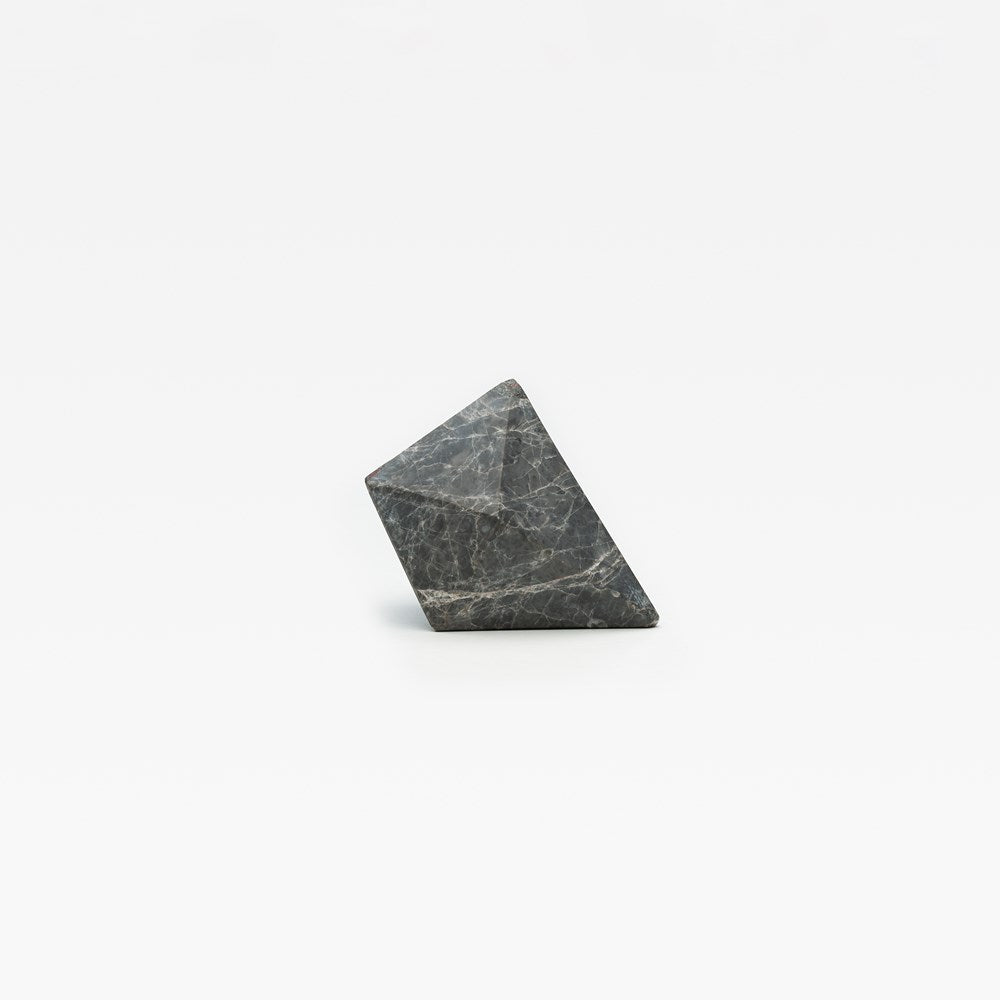 Tundra Grey Marble Prism Cabinet Knob