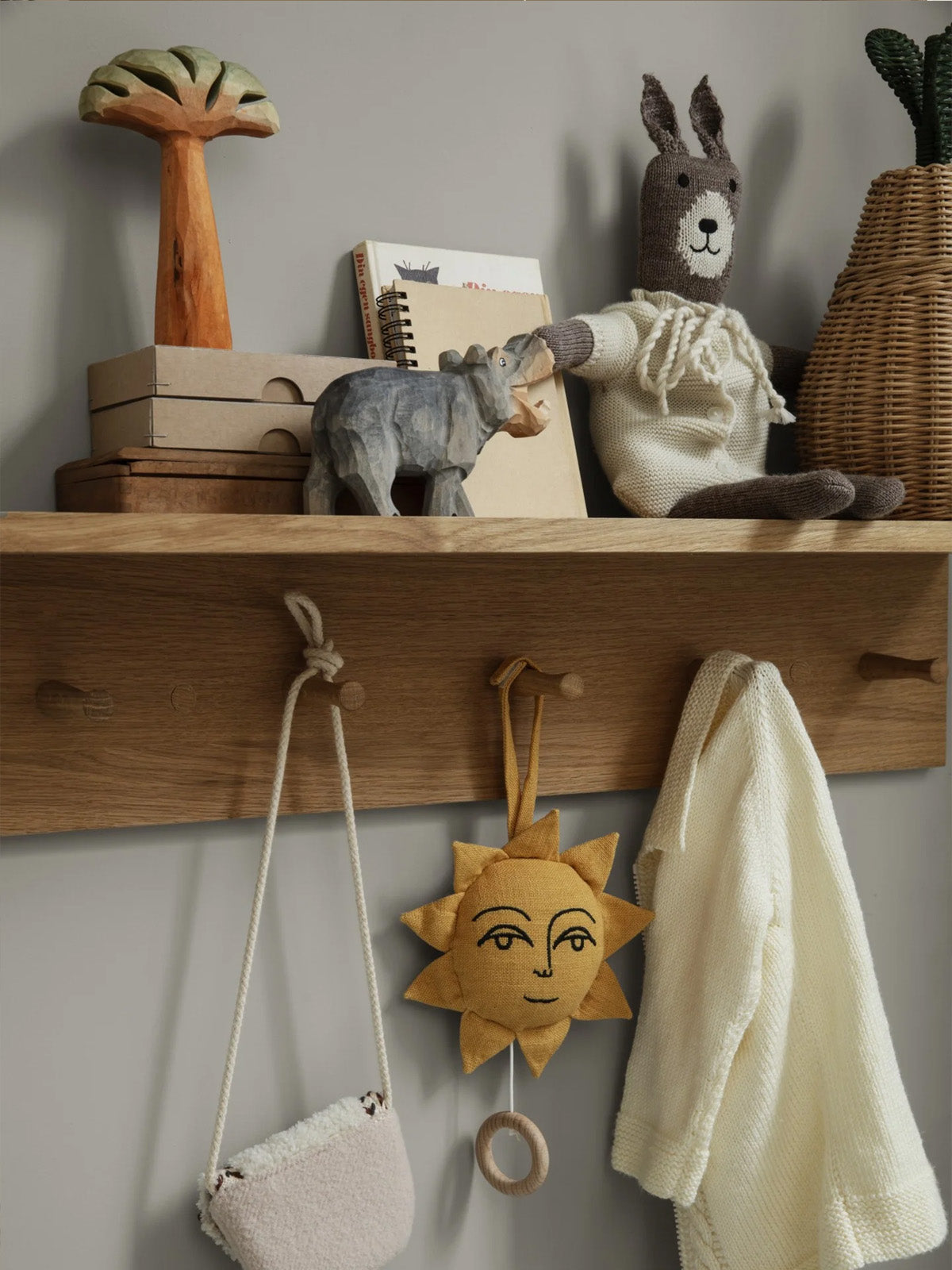 Place Rack Oak Shelf