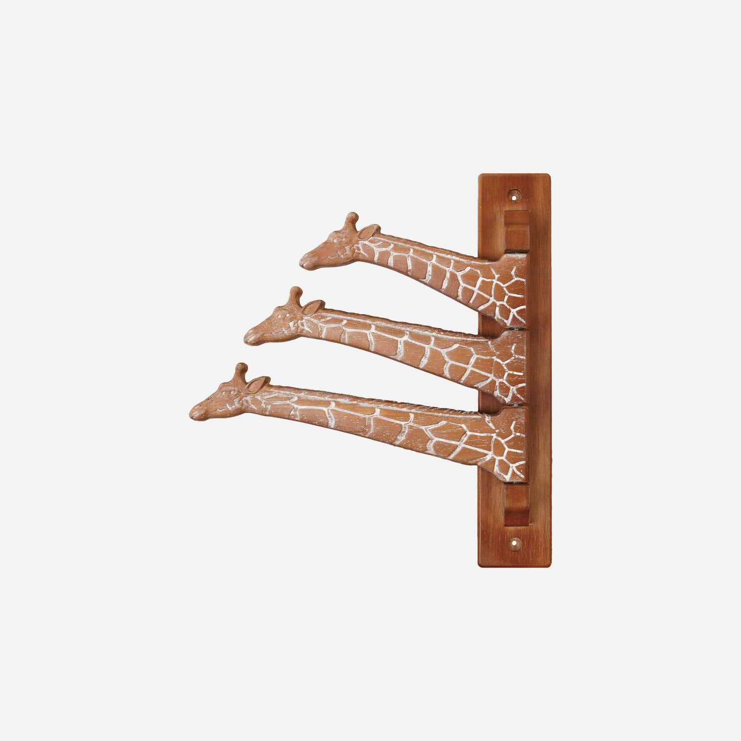 Giraffe Head Trio Swivel Wall Hook