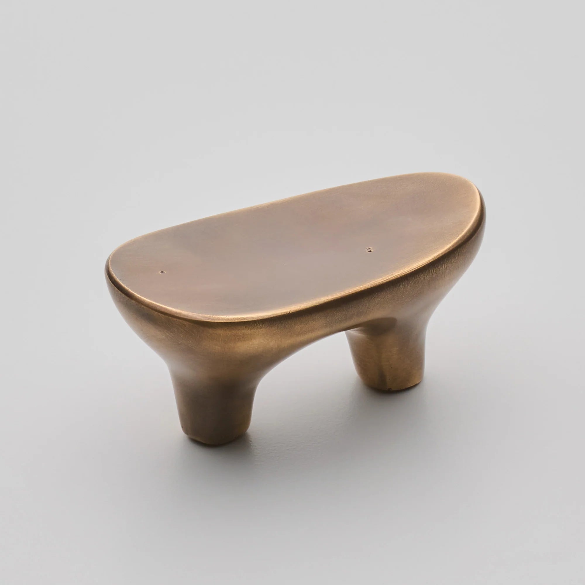 Darwin Oyster Small Cabinet Pull, Solid Bronze
