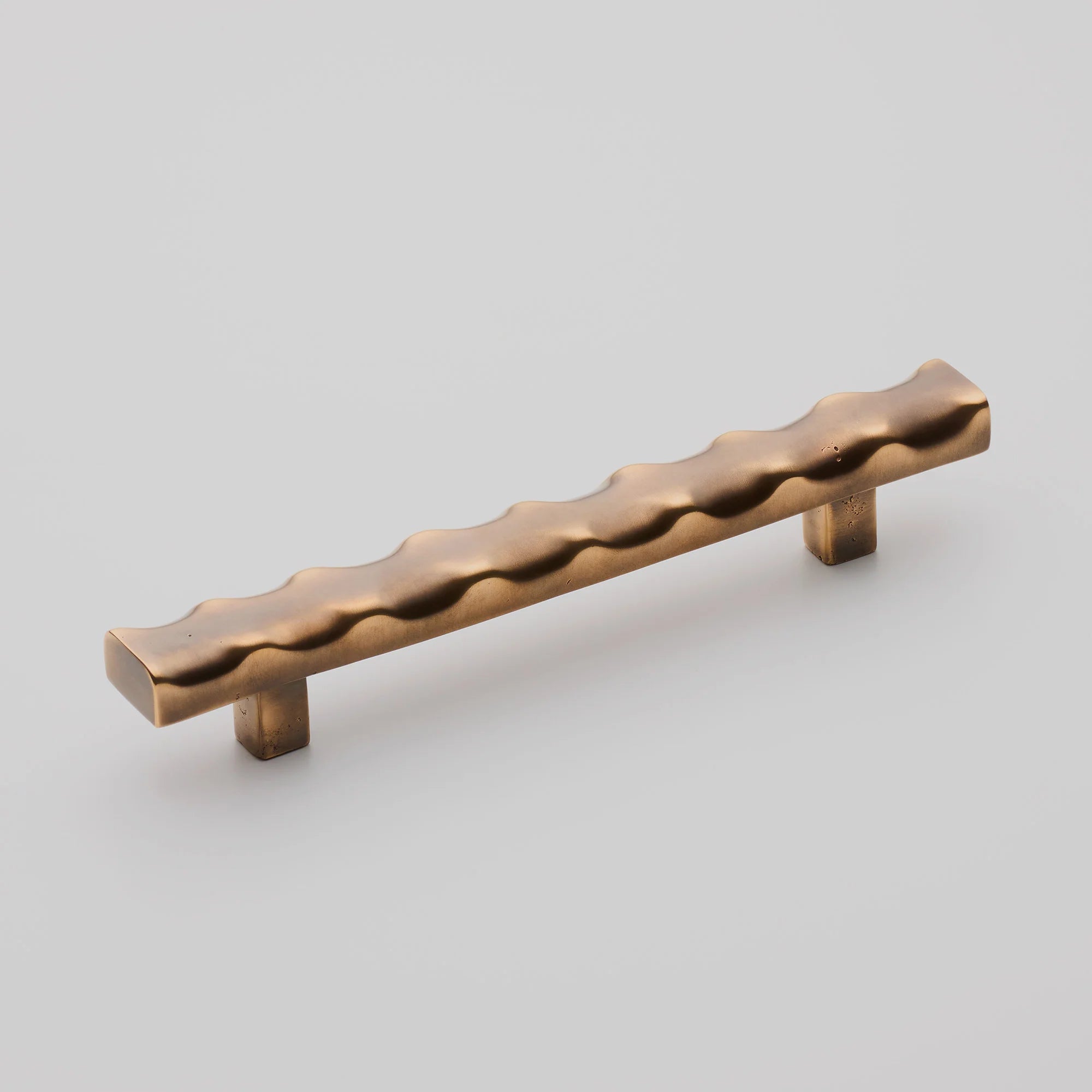 Darwin Waved Cabinet Pull, Solid Bronze