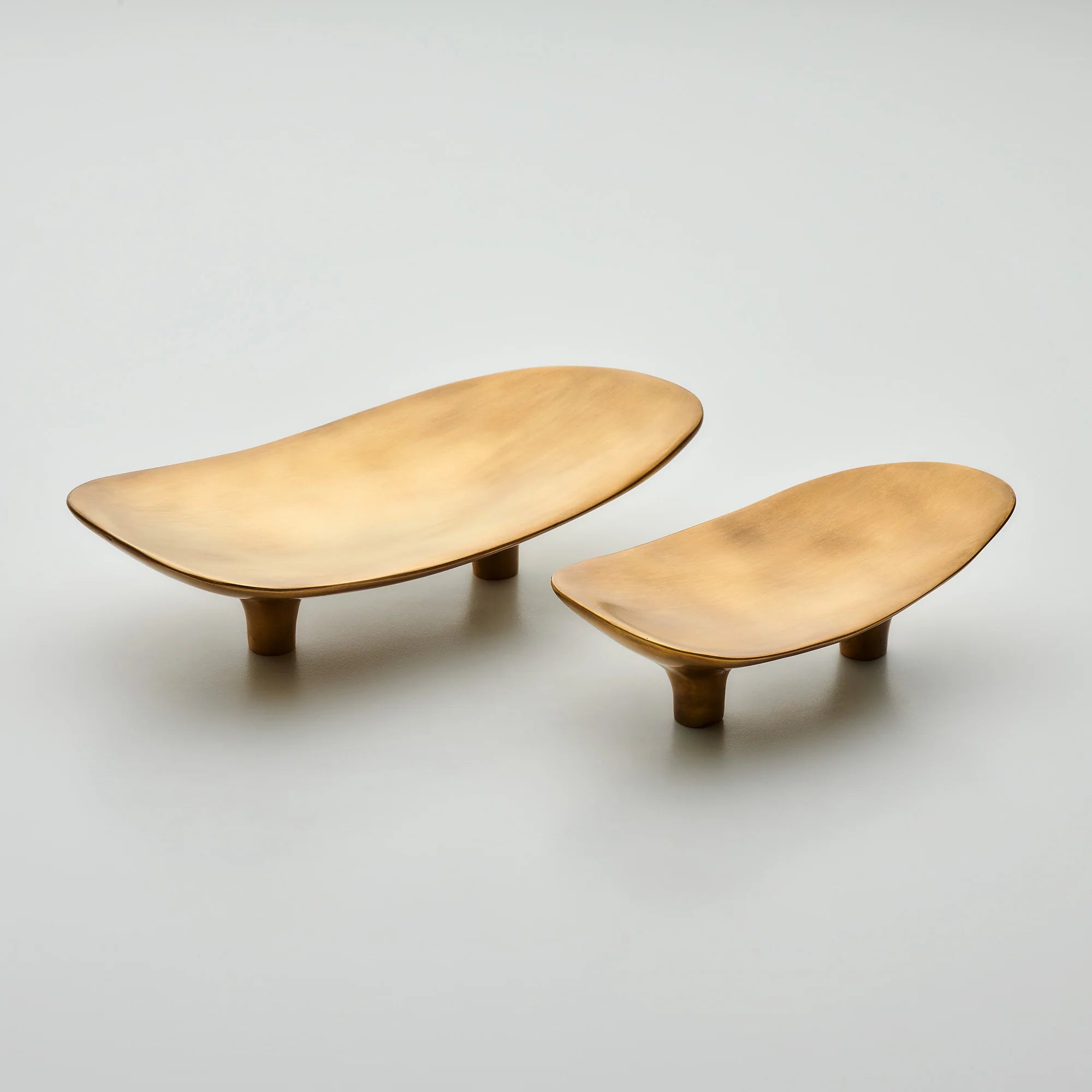 Darwin Oyster Organic Cabinet Pull, Solid Brass