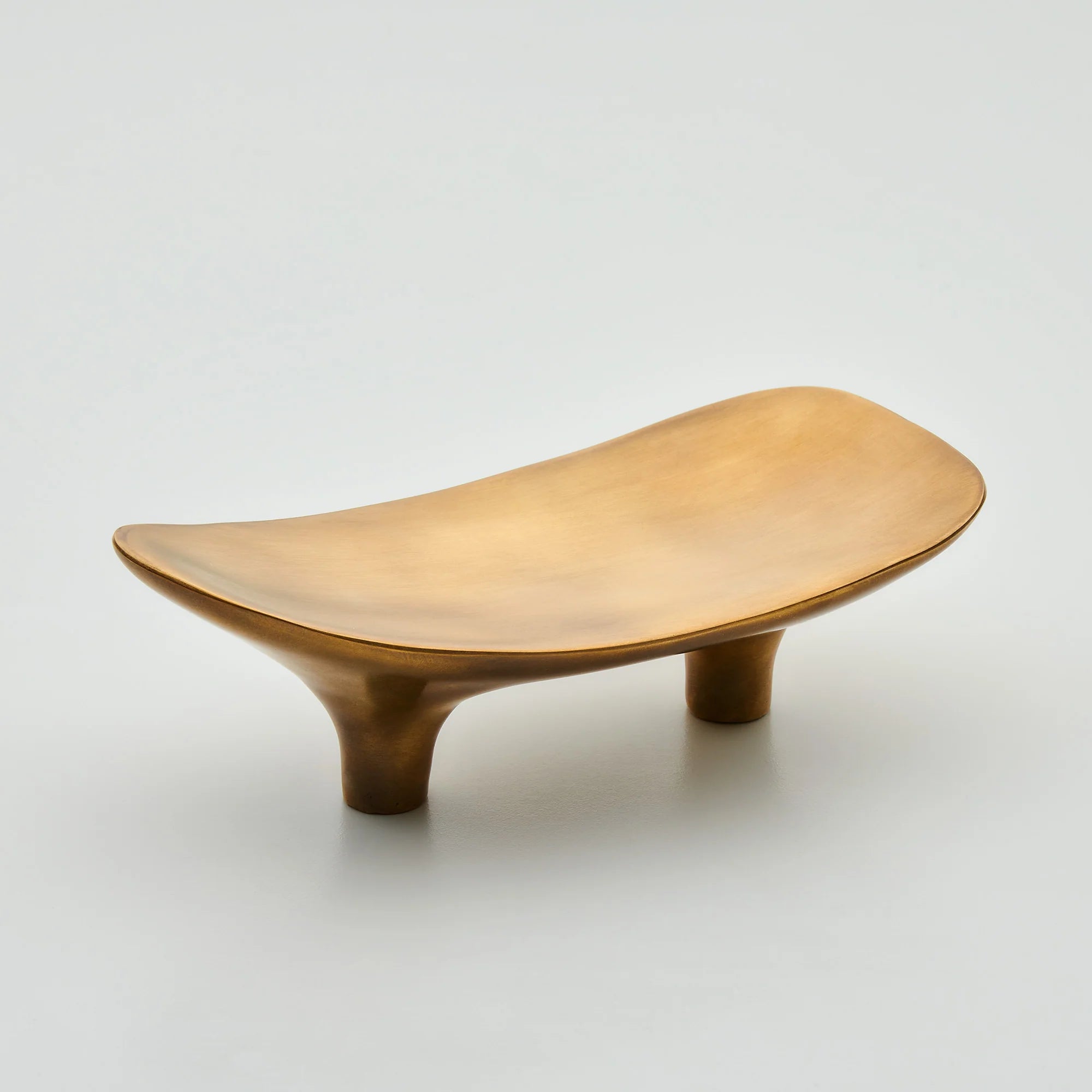 Darwin Oyster Organic Cabinet Pull, Solid Brass