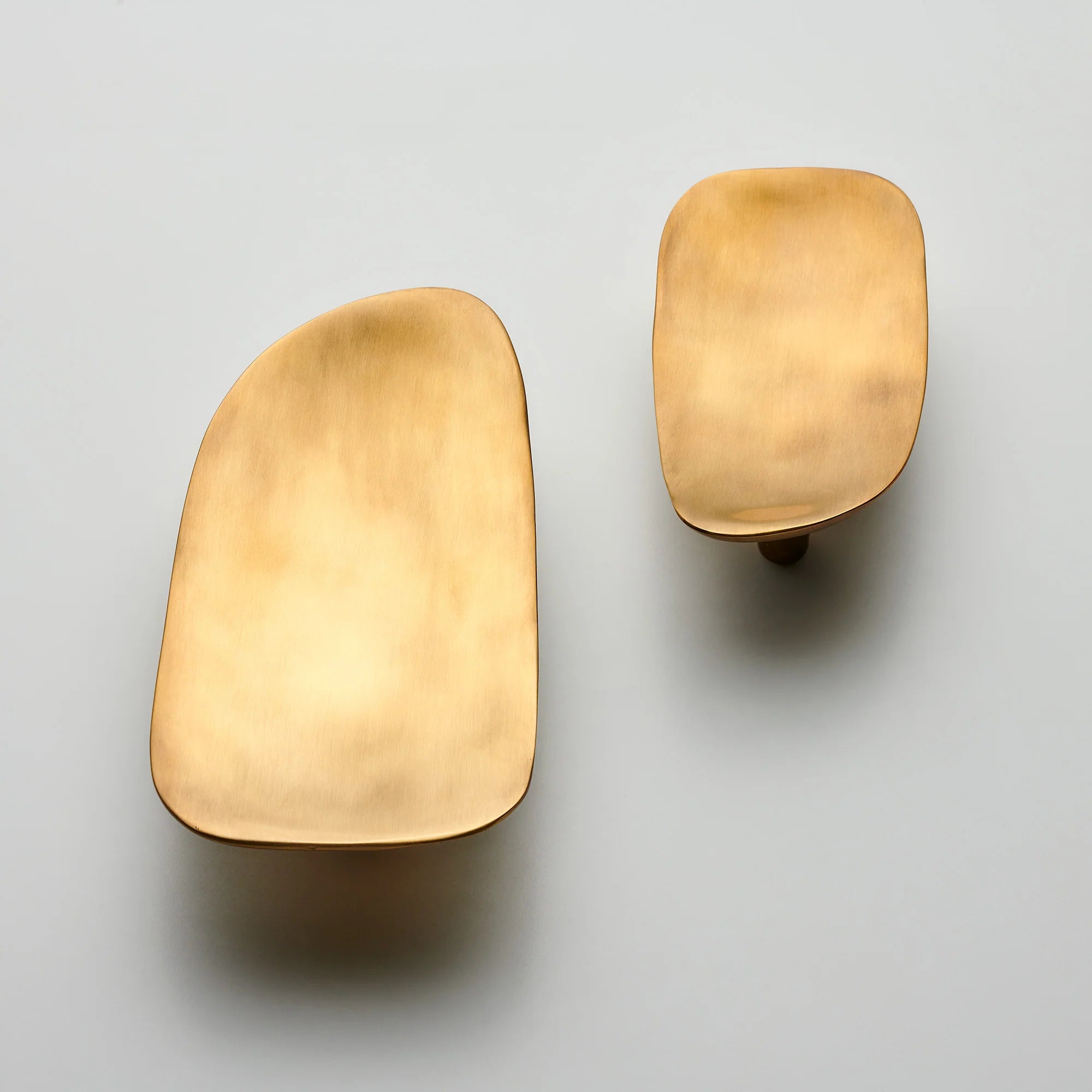 Darwin Oyster Organic Cabinet Pull, Solid Brass