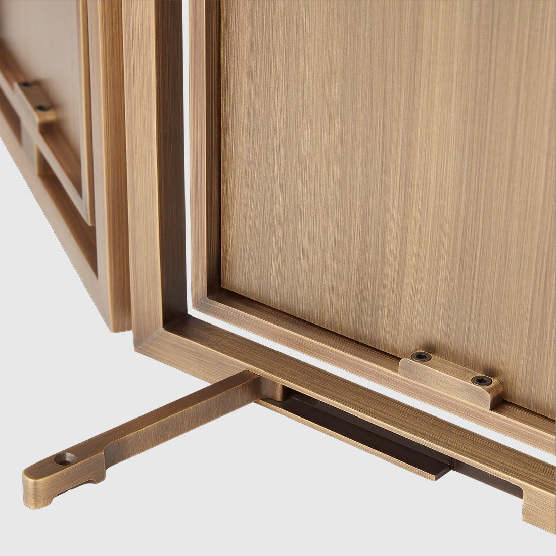Claremont Solid Brass Paneled Dressing Table Mirror