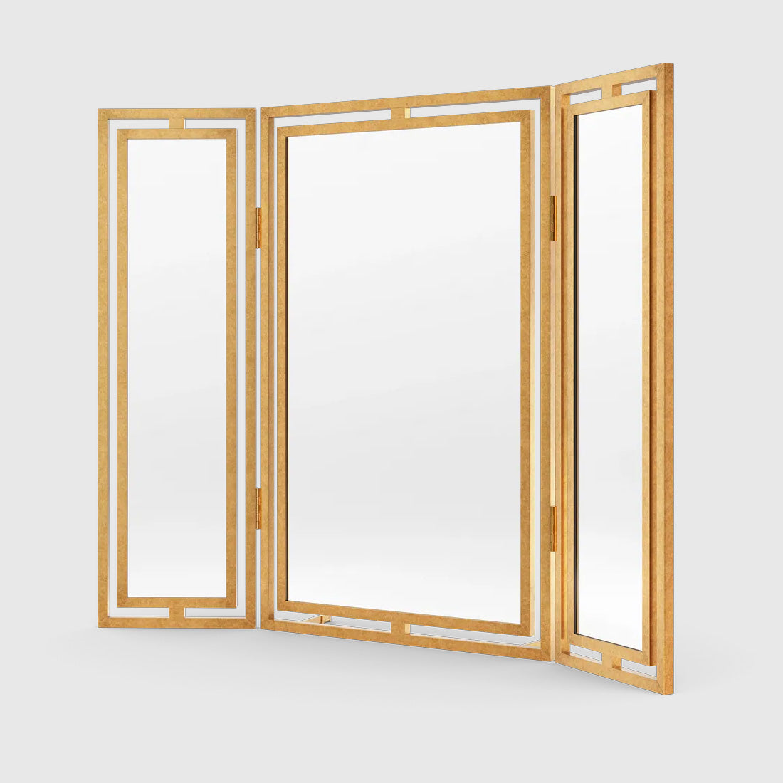 Claremont Solid Brass Paneled Dressing Table Mirror