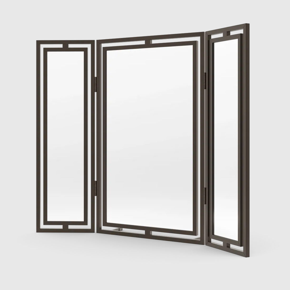 Claremont Solid Brass Paneled Dressing Table Mirror