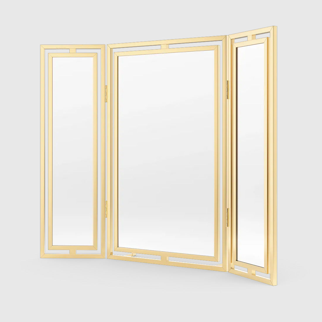 Claremont Solid Brass Paneled Dressing Table Mirror
