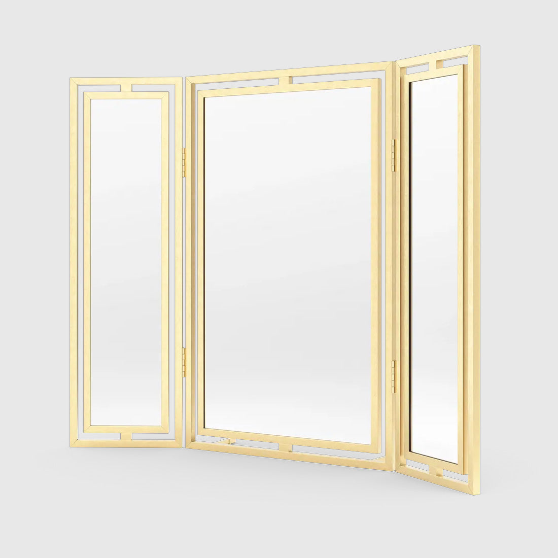 Claremont Solid Brass Paneled Dressing Table Mirror