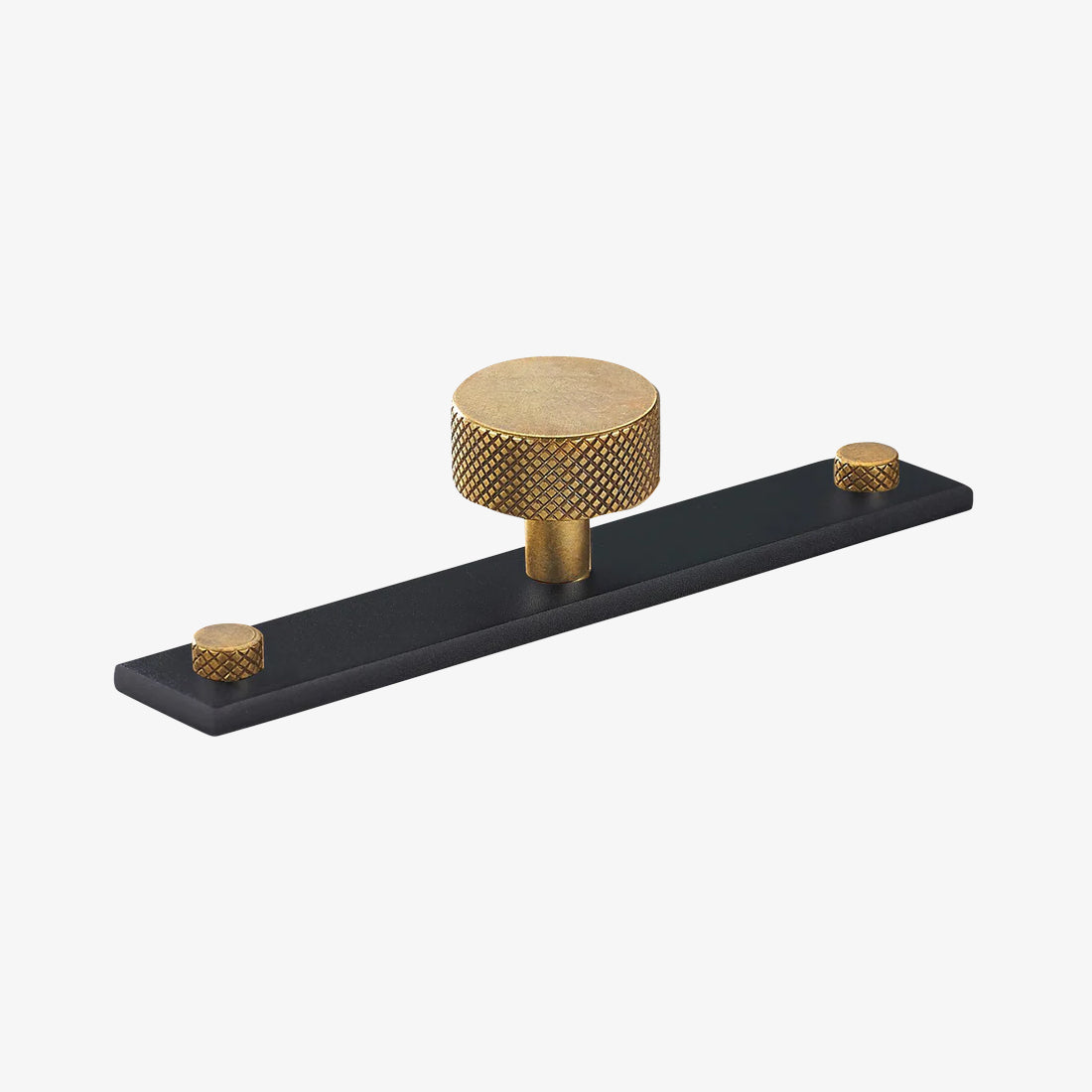 MIX Diamond Knurled Cabinet Knob & Backplate - Split Finish