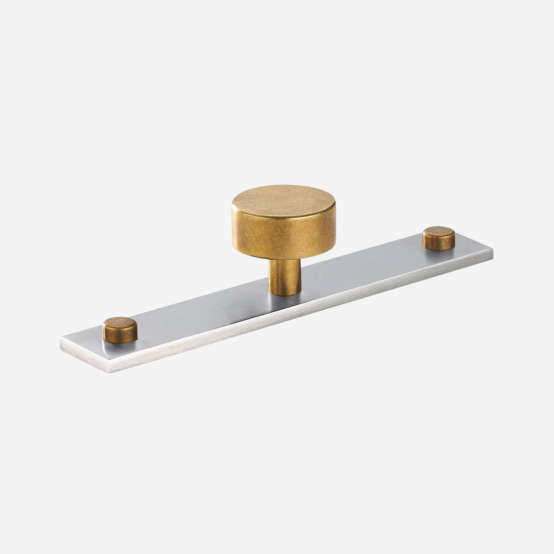 MIX Plain Cabinet Knob & Backplate - Split Finish