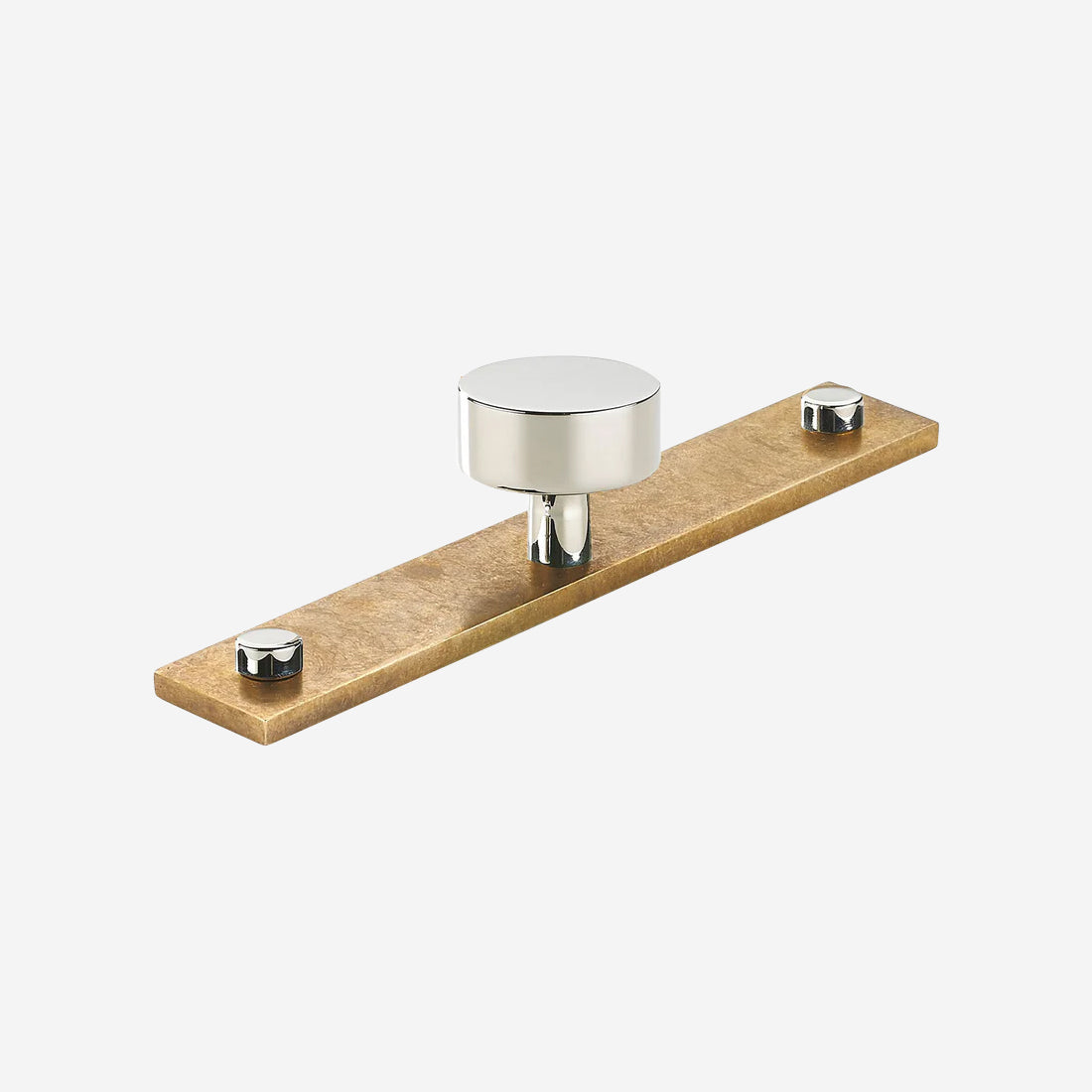 MIX Plain Cabinet Knob & Backplate - Split Finish