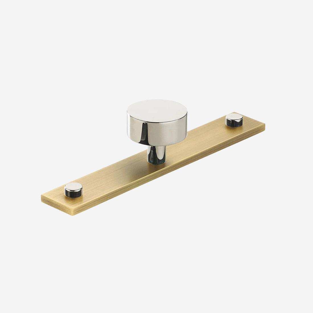 MIX Plain Cabinet Knob & Backplate - Split Finish