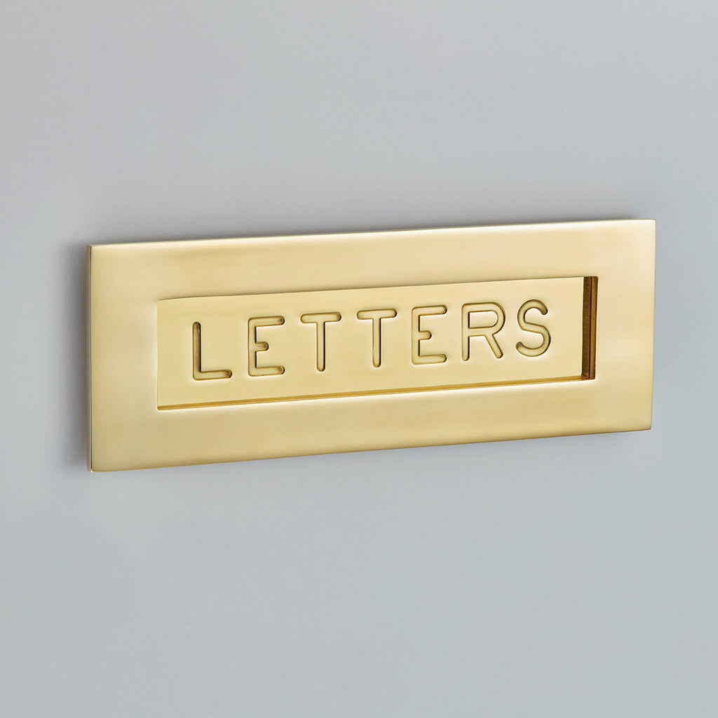 Engraved Letter Plate Mail Slot