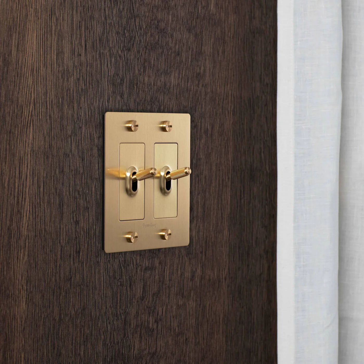 Cross Knurled 2-Toggle Light Switch