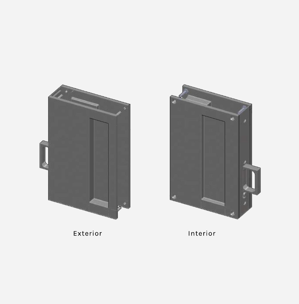 Saddle Pocket Door Pull Set