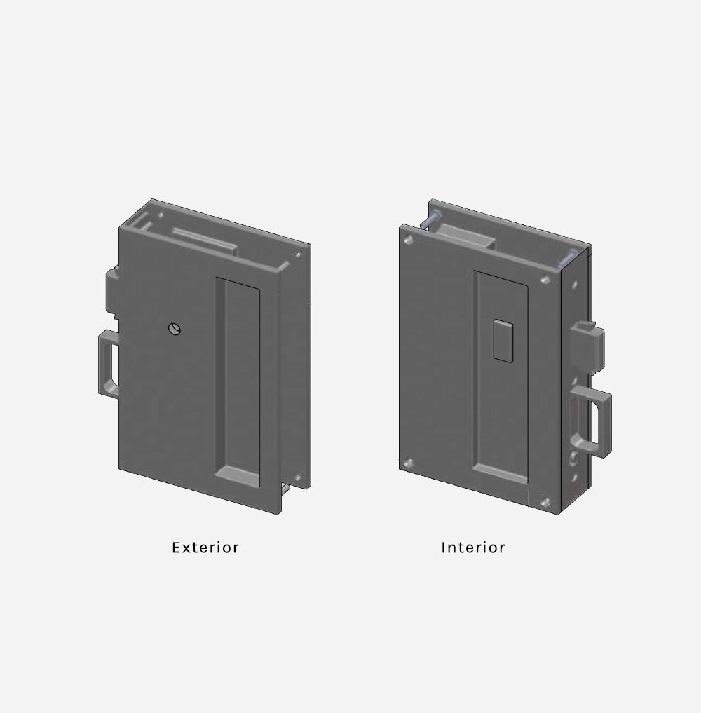 Saddle Pocket Door Pull Set