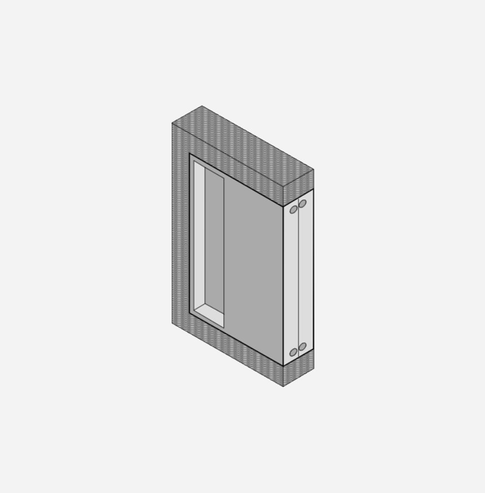 Saddle Pocket Door Pull Set
