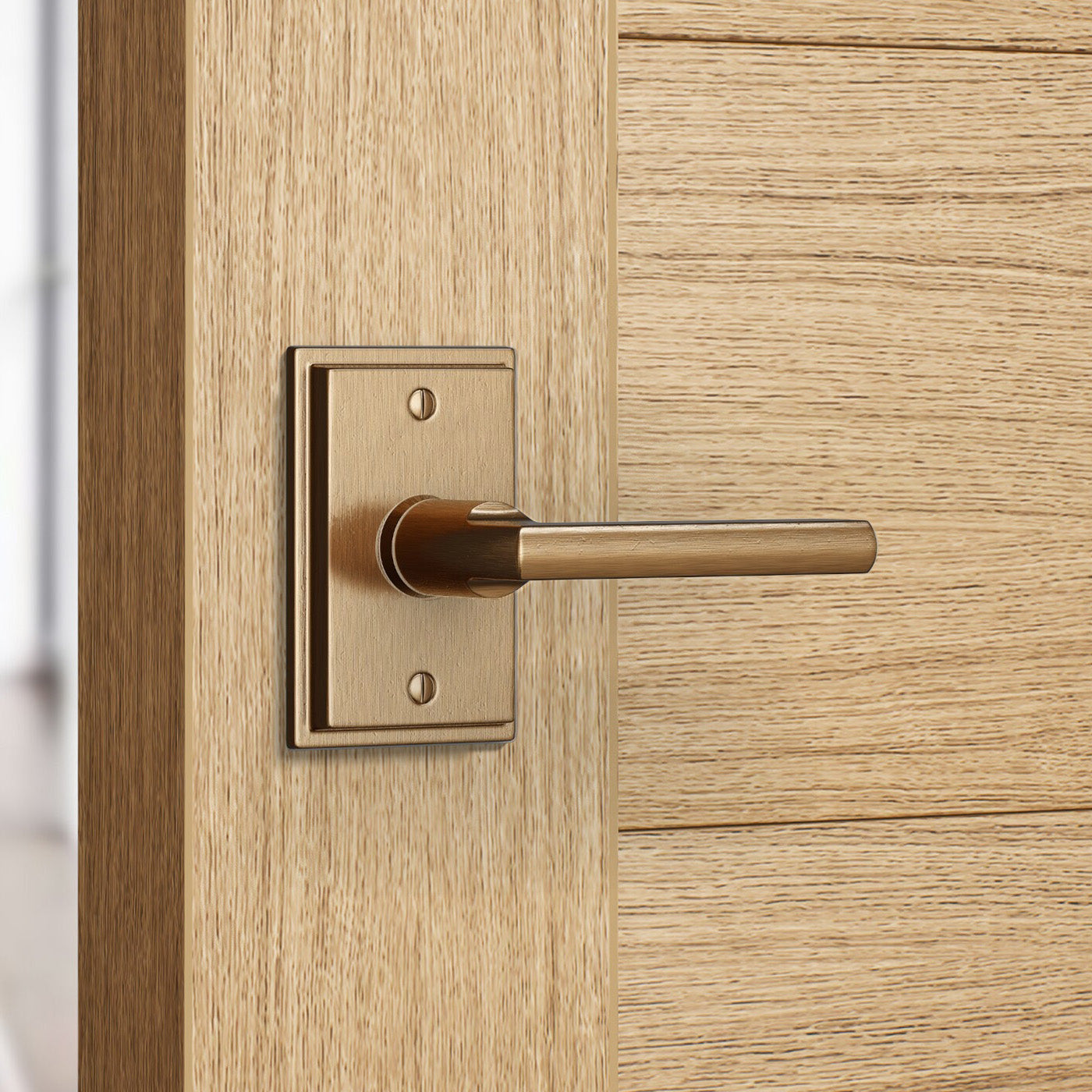 Builder Series Stepped Olympus Door Lever Set