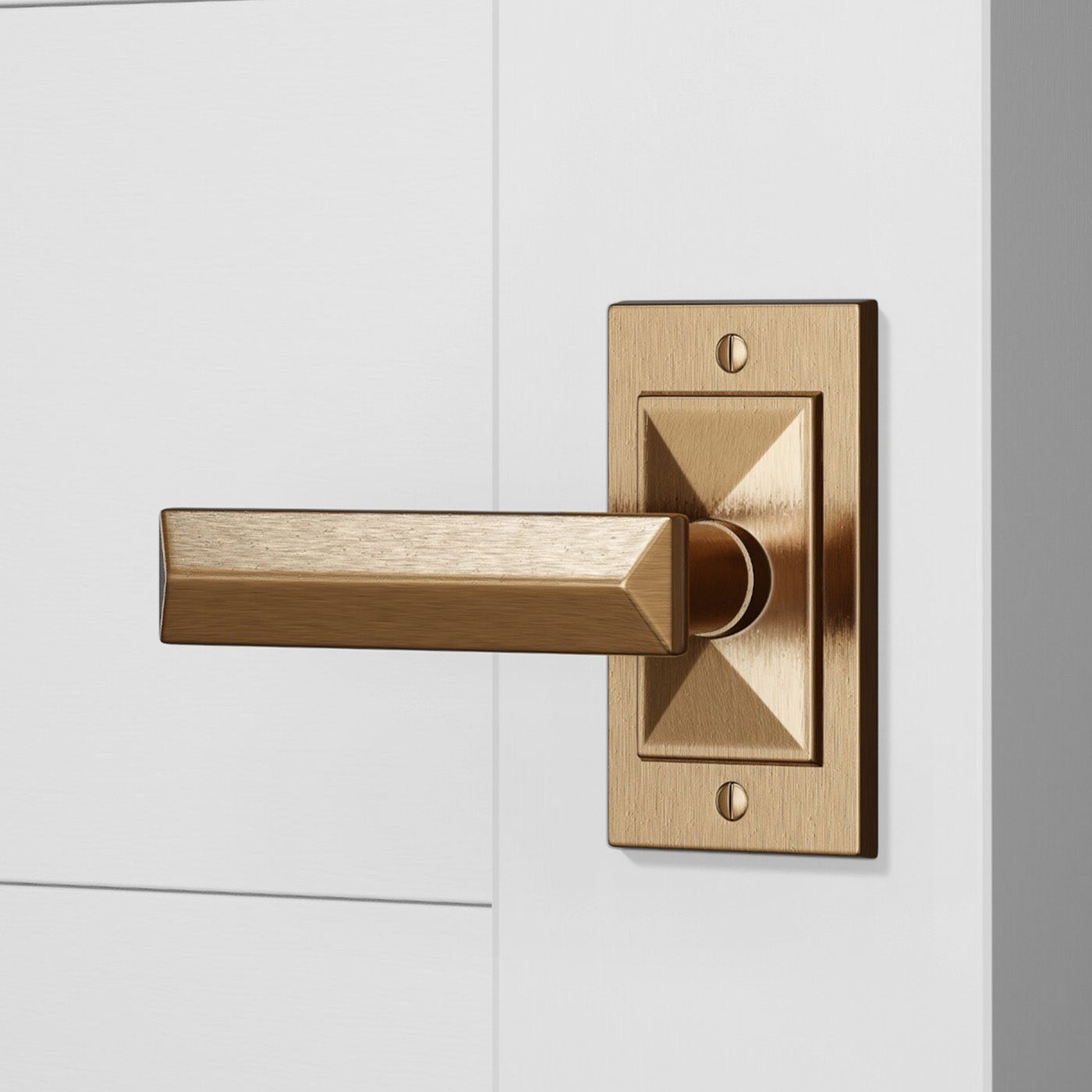 Emile Door Lever on Mack Escutcheon
