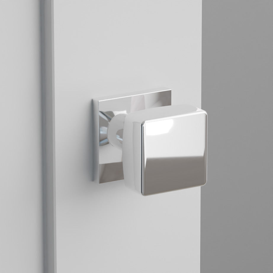 Square Door Knob on Square Rosette
