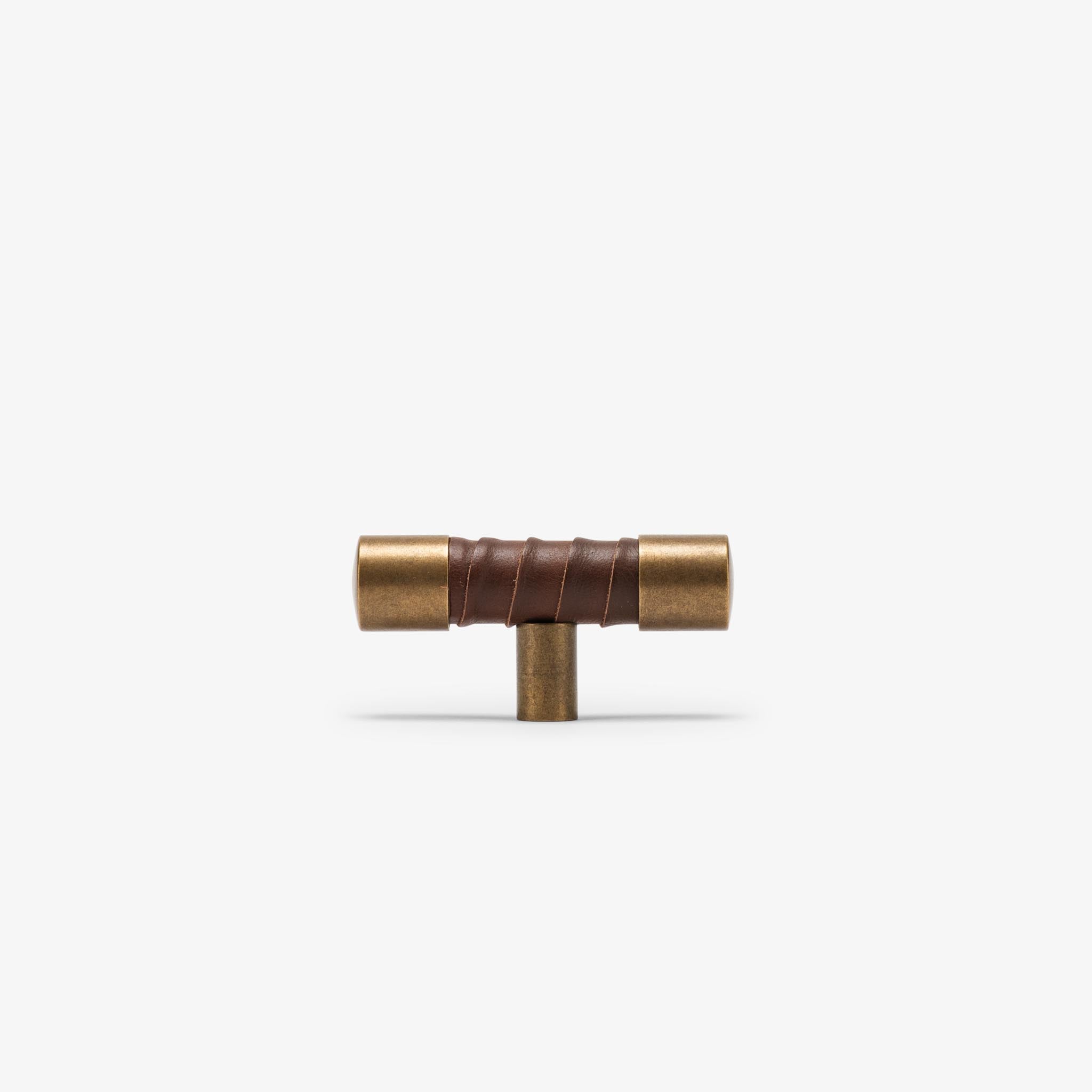 Lexington Leather Wrapped T Cabinet Knob