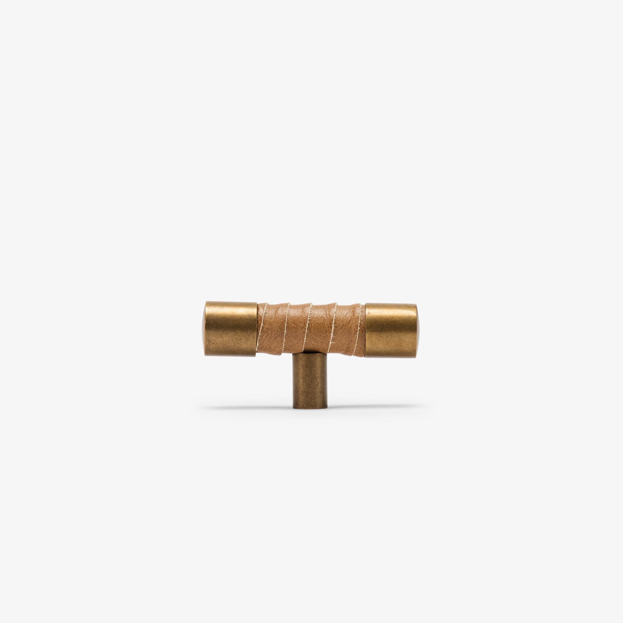 Lexington Leather Wrapped T Cabinet Knob