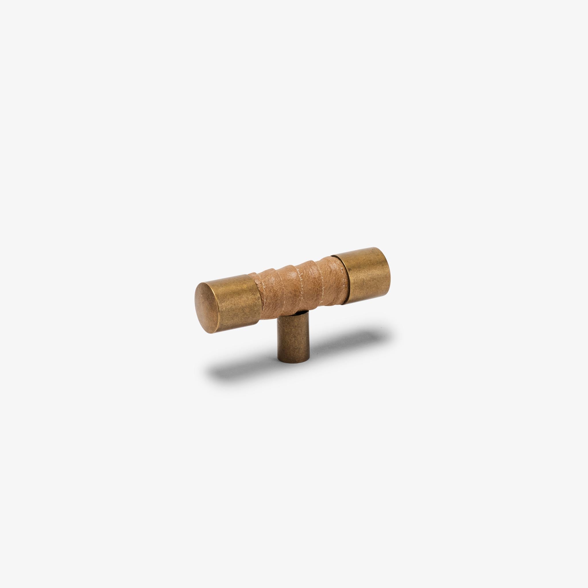 Lexington Leather Wrapped T Cabinet Knob