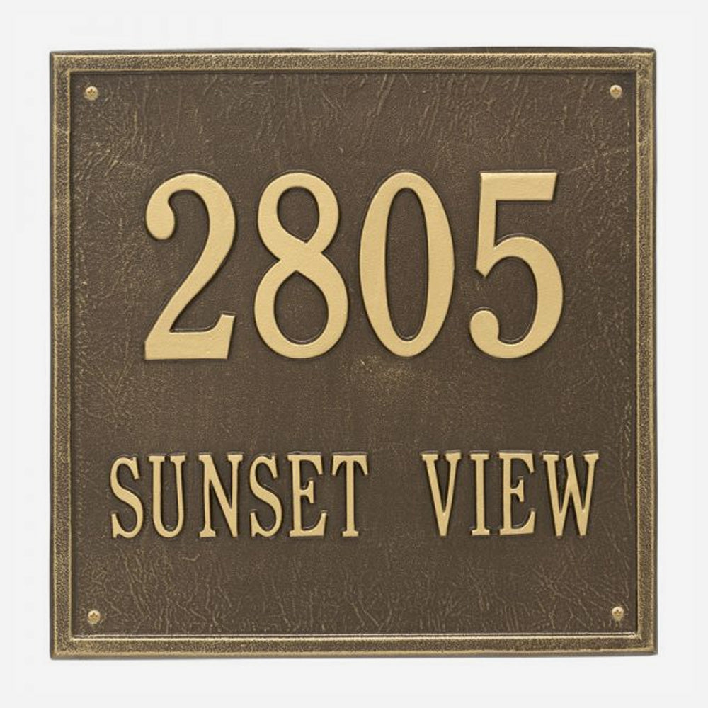 Personalized Square Address Plaque San Diego Hardware