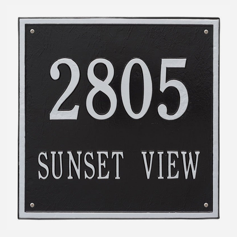 Personalized Square Address Plaque
