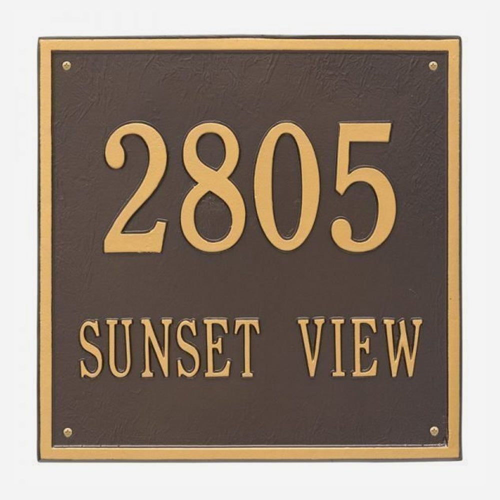 Personalized Square Address Plaque