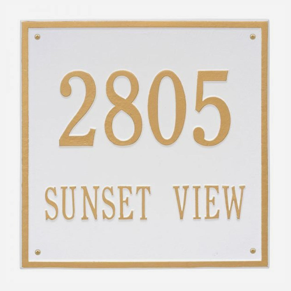 Personalized Square Address Plaque