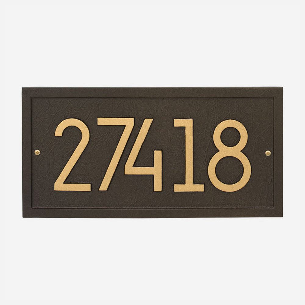 Rectangular Modern Personalized Address Plaque